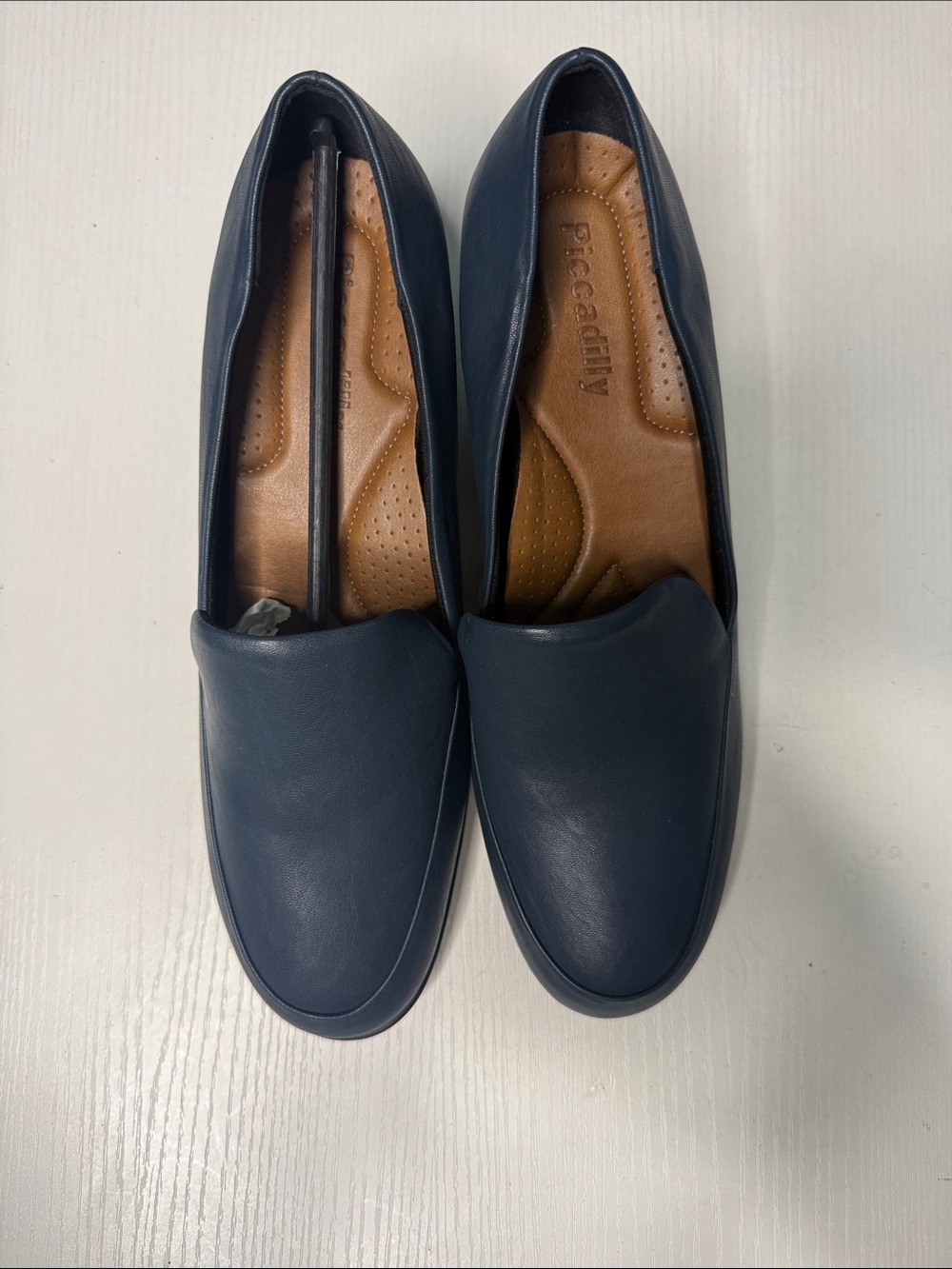 Piccadilly Navy Leather Loafers